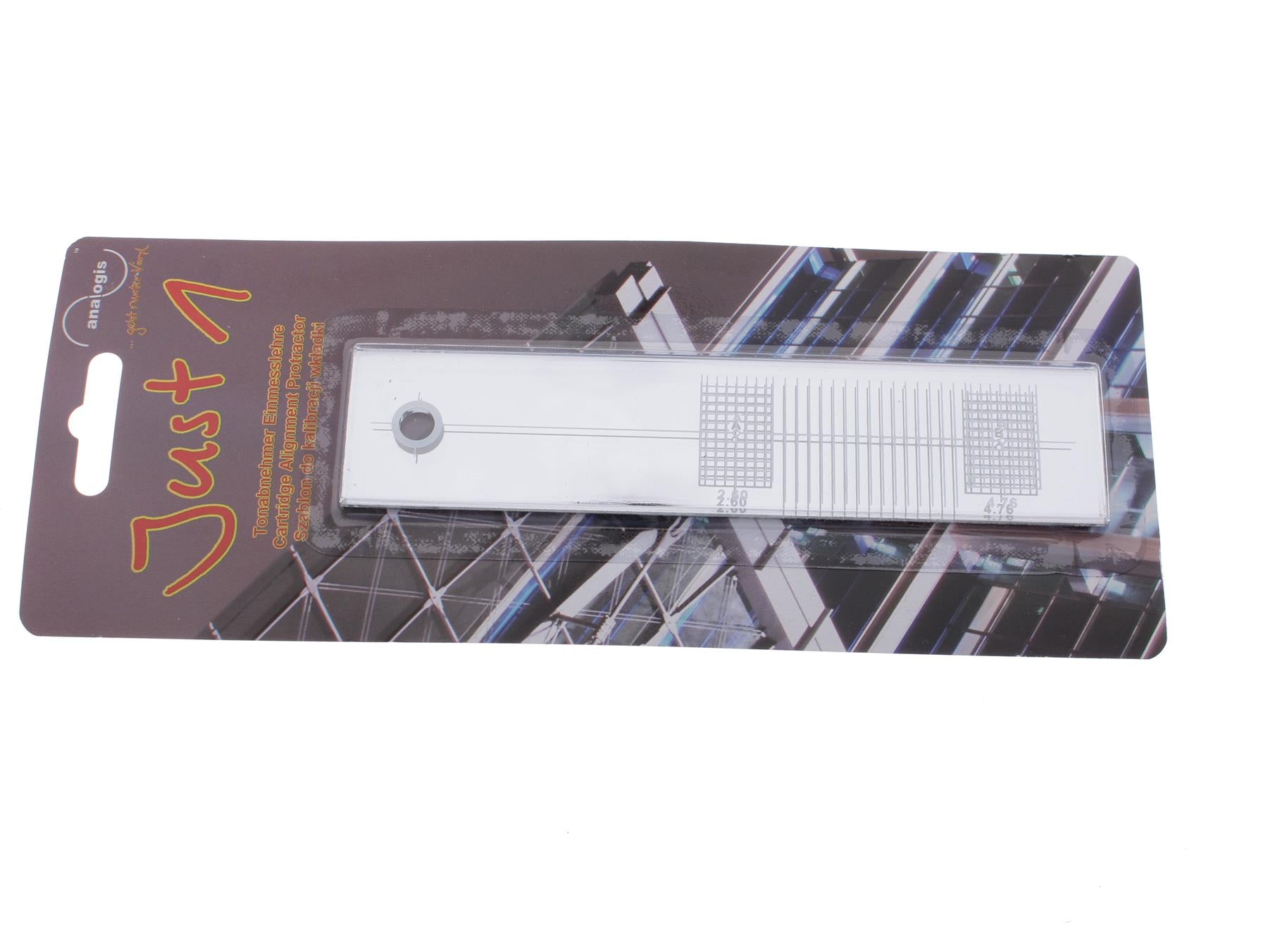 Analogis Just 1 Cartridge Alignment Protractor – Overhang, Offset and Azimuth Gauge