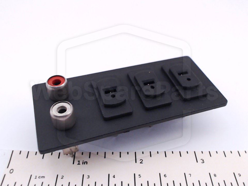 Sony 2×RCA + 3×2-Pin DIN Wall-Mount Speaker Connector Panel for Vintage Audio Repair