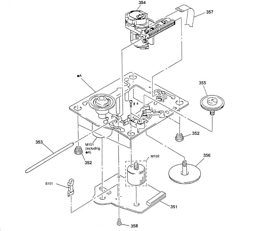 Replacement INSULATOR (BU) Pos.(304) for Sony HCD-D115 CD Player Mechanism