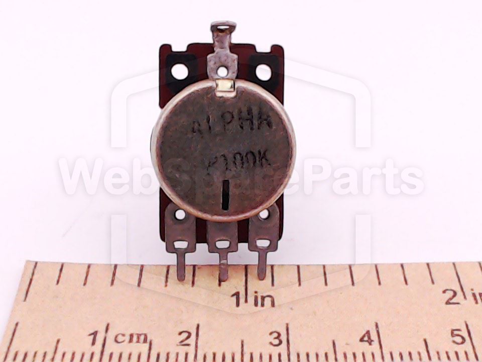 100K Ohm Logarithmic Rotary Potentiometer with Shaft