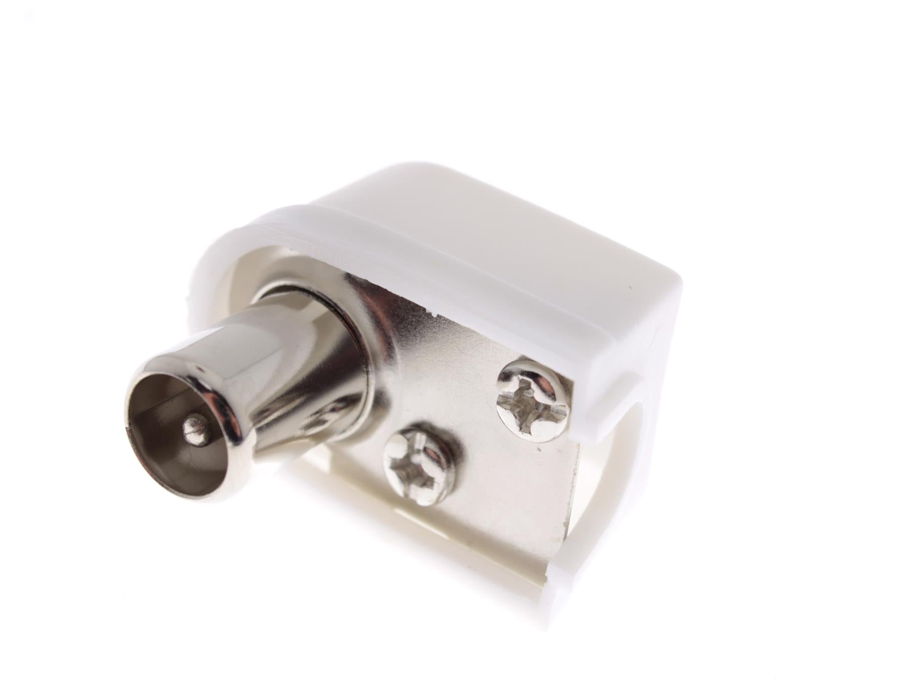 TV IEC Male Right Angle Connector with Screw Terminals for Cable