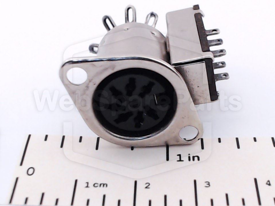 8-Pin DIN Wall-Mount Socket Connector with Switch for Vintage Audio Repair