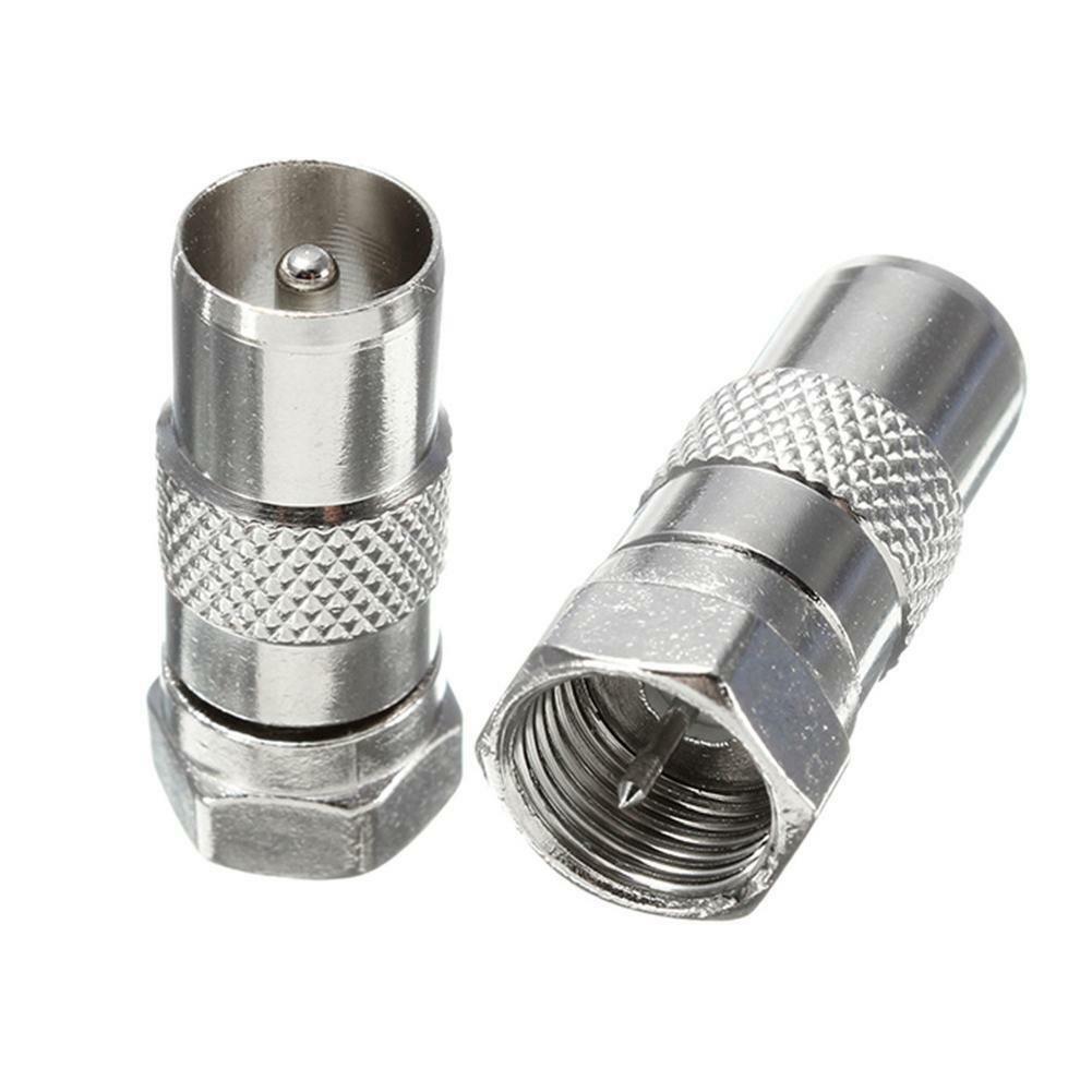 TV IEC Male to F Male Adapter
