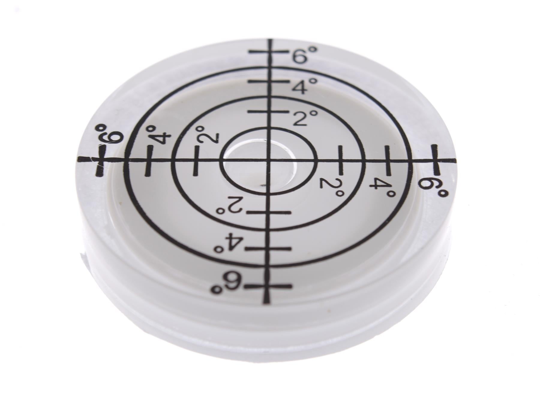 Turntable Bubble Level for Record Players – 37 mm × 2 mm [Whi