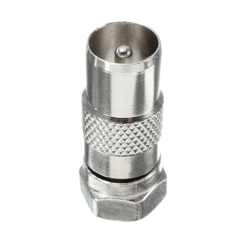 TV IEC Male to F Male Adapter