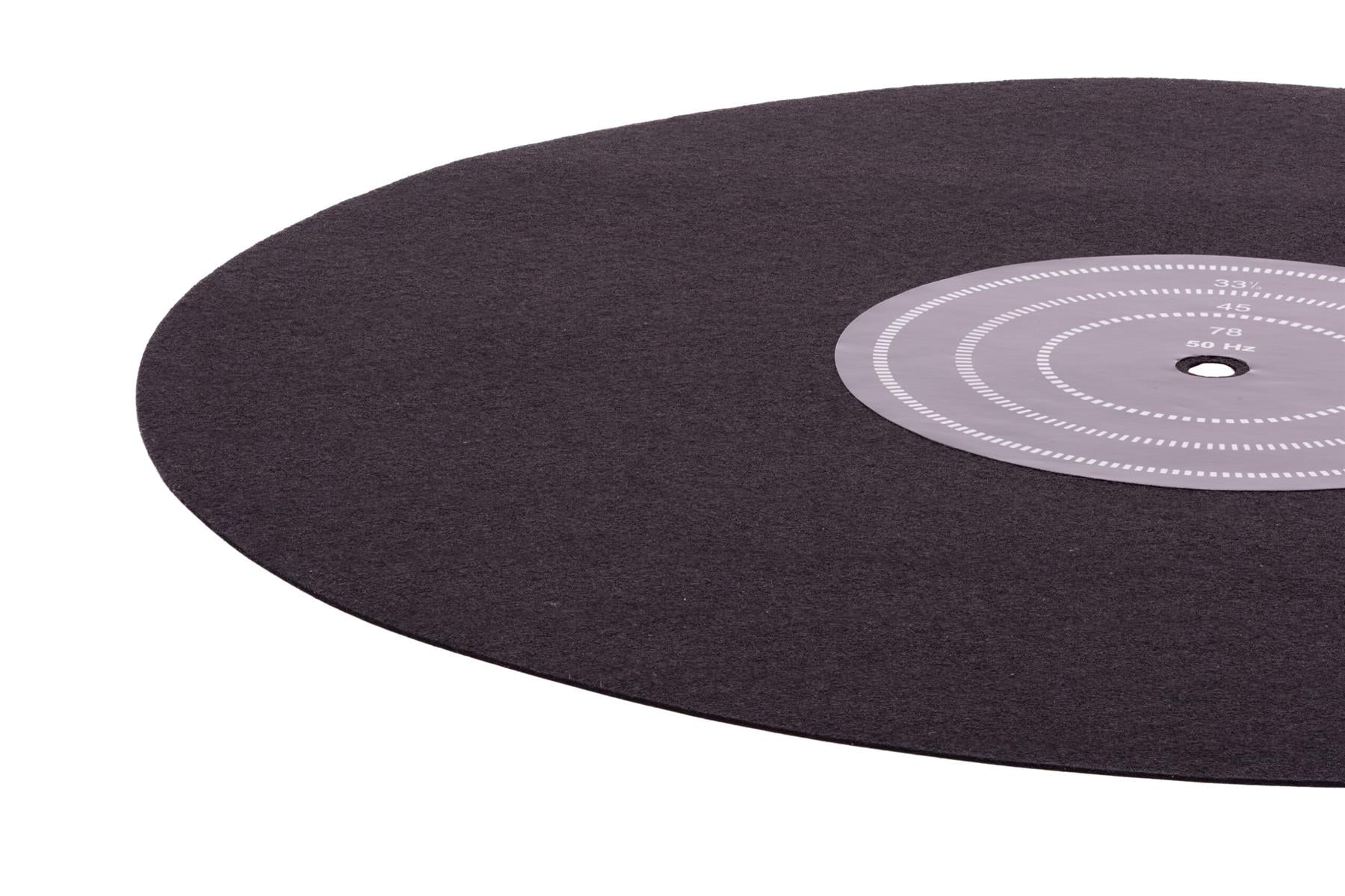 Analogis Mat Eight Felt Turntable Mat with Strobe Disc – Speed Control Slipmat [Blac