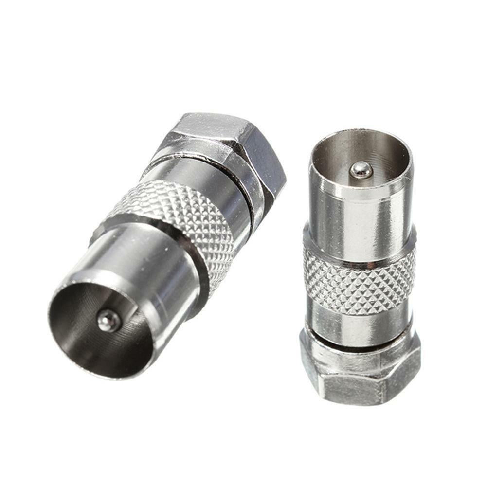 TV IEC Male to F Male Adapter