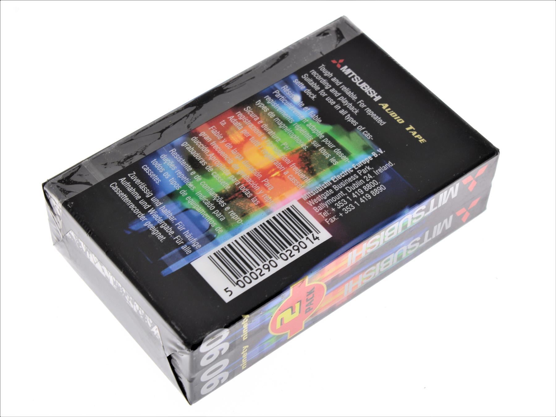 Blank Audio Media Recording Cassette Mitsubishi 90 (PACK 2)