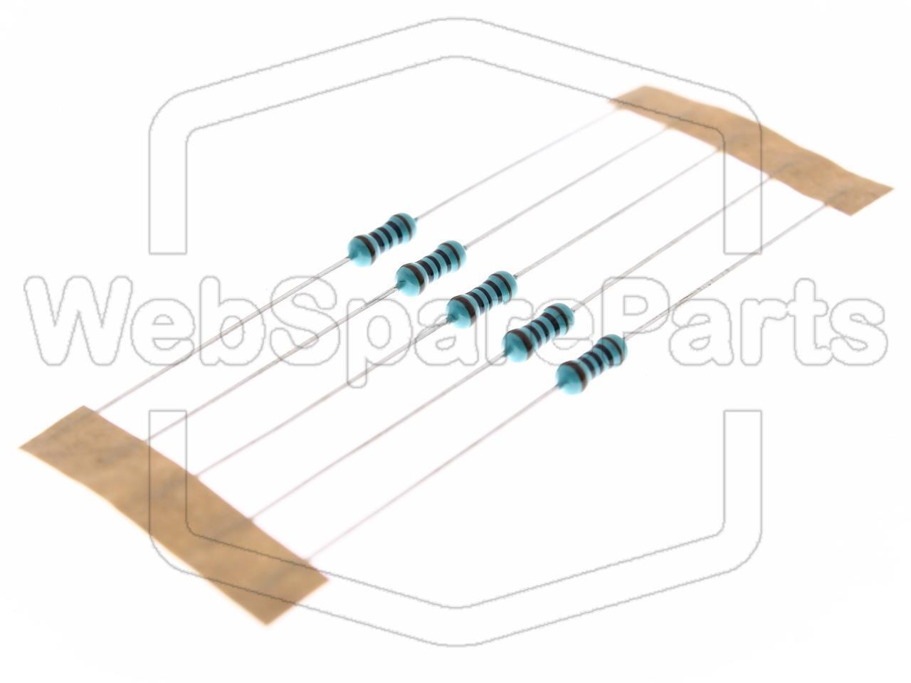 5x Metallic Film Resistance 100R 0.6W ±1% Ø2.5x6.8