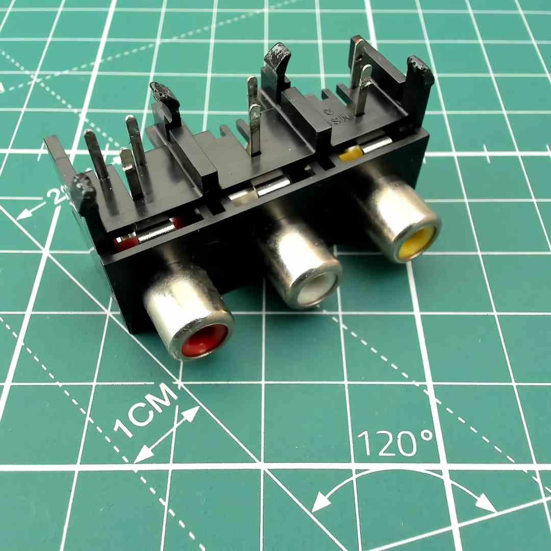 JVC 3×RCA PCB Connector for Vintage Audio Repair