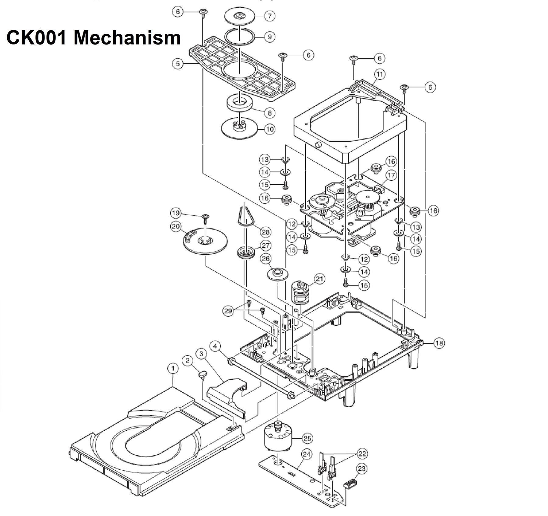 Chucking Pulley for Teac CR-H225 Mechanism Cd (Position 10)