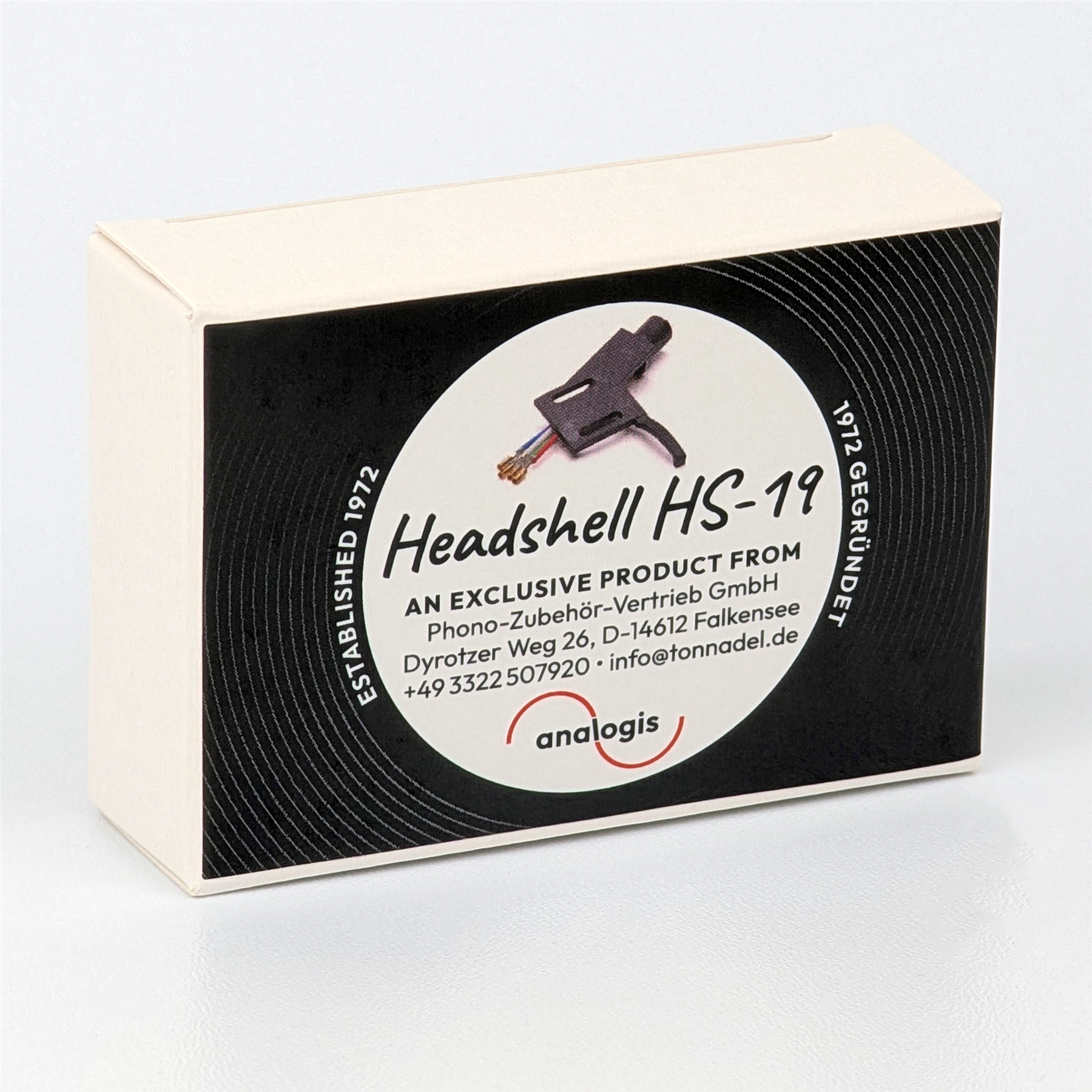 Analogis HS-19 Straight Tonearm Headshell – ADC 7-Pin Mount, 49 mm