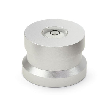 Dynavox ASP3 Aluminium 45 RPM Single Adapter with Bubble Level – 7 Inch Single Puck [Silve