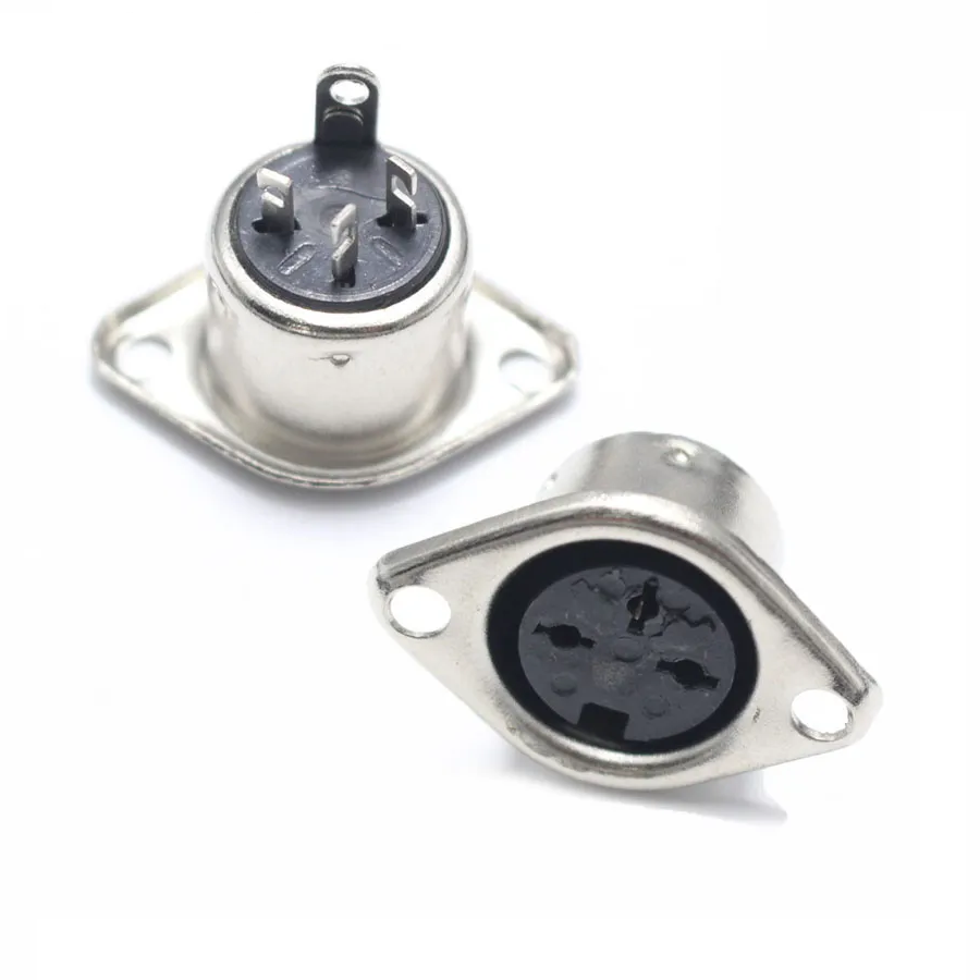 DIN 3 Pin Female Panel Mount Connector