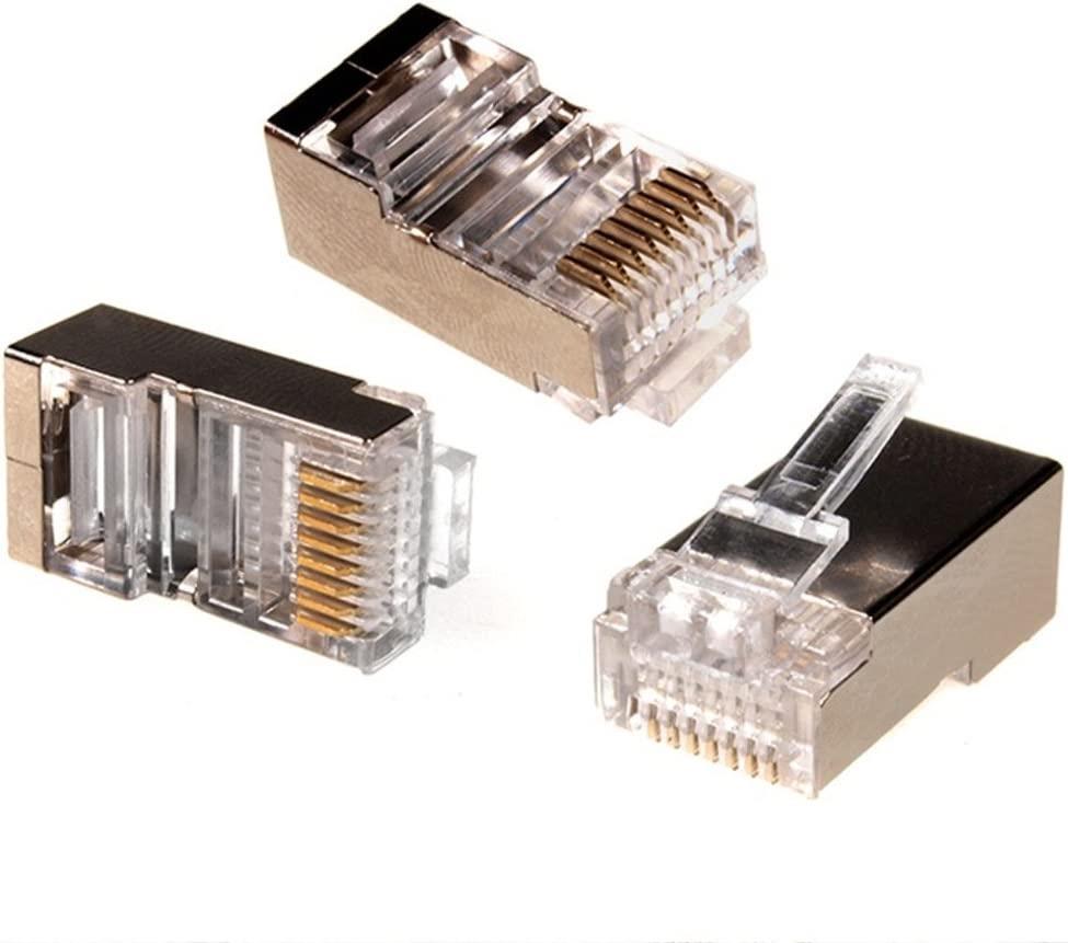 RJ45 Shielded Crimp Connector 8P8C CAT5e [Pack of 10]