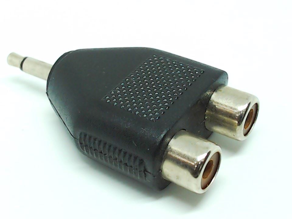 3.5mm Mono Jack Male to 2x RCA Female Adapter