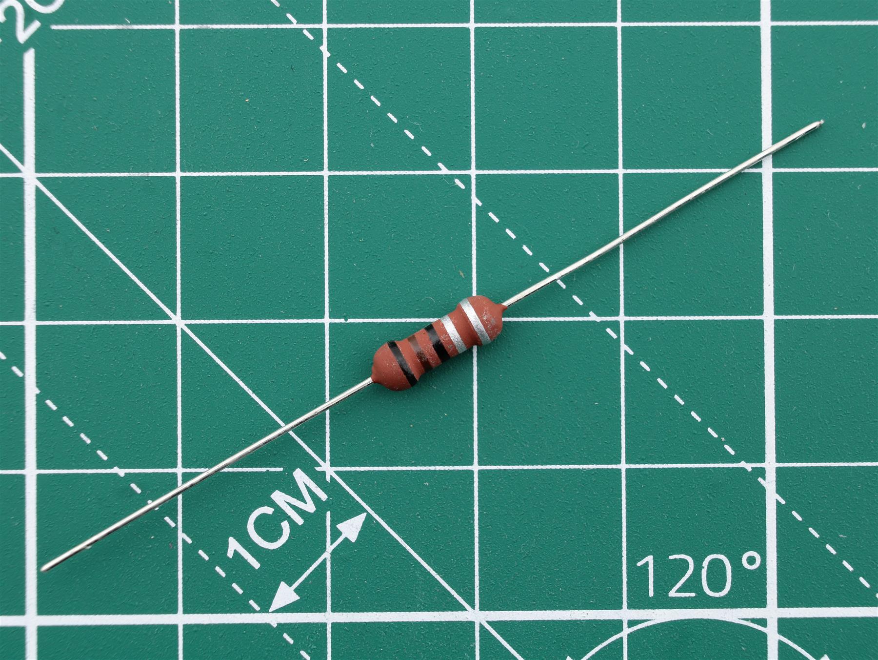 Fuse resistor 0.1R 1W 10% Ø3.5x10mm