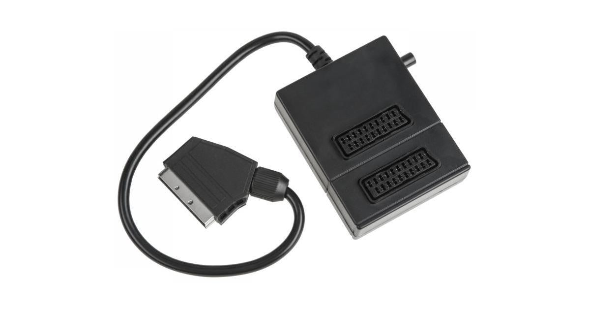SCART AV Splitter with 1 Male to 2 Female SCART Connections