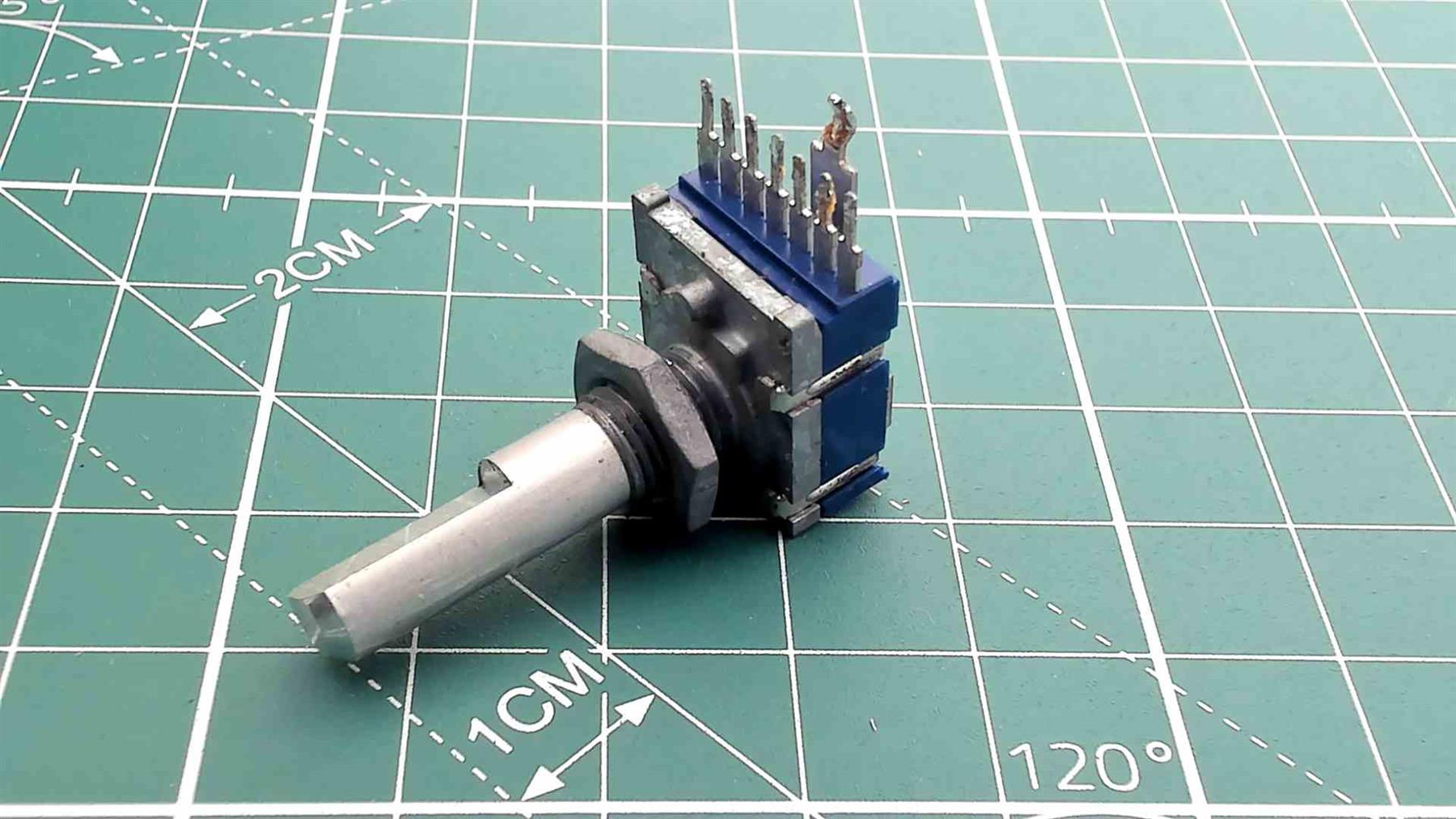 ALPS Dual 100K Rotary Potentiometer with Shaft for Sharp CD Series