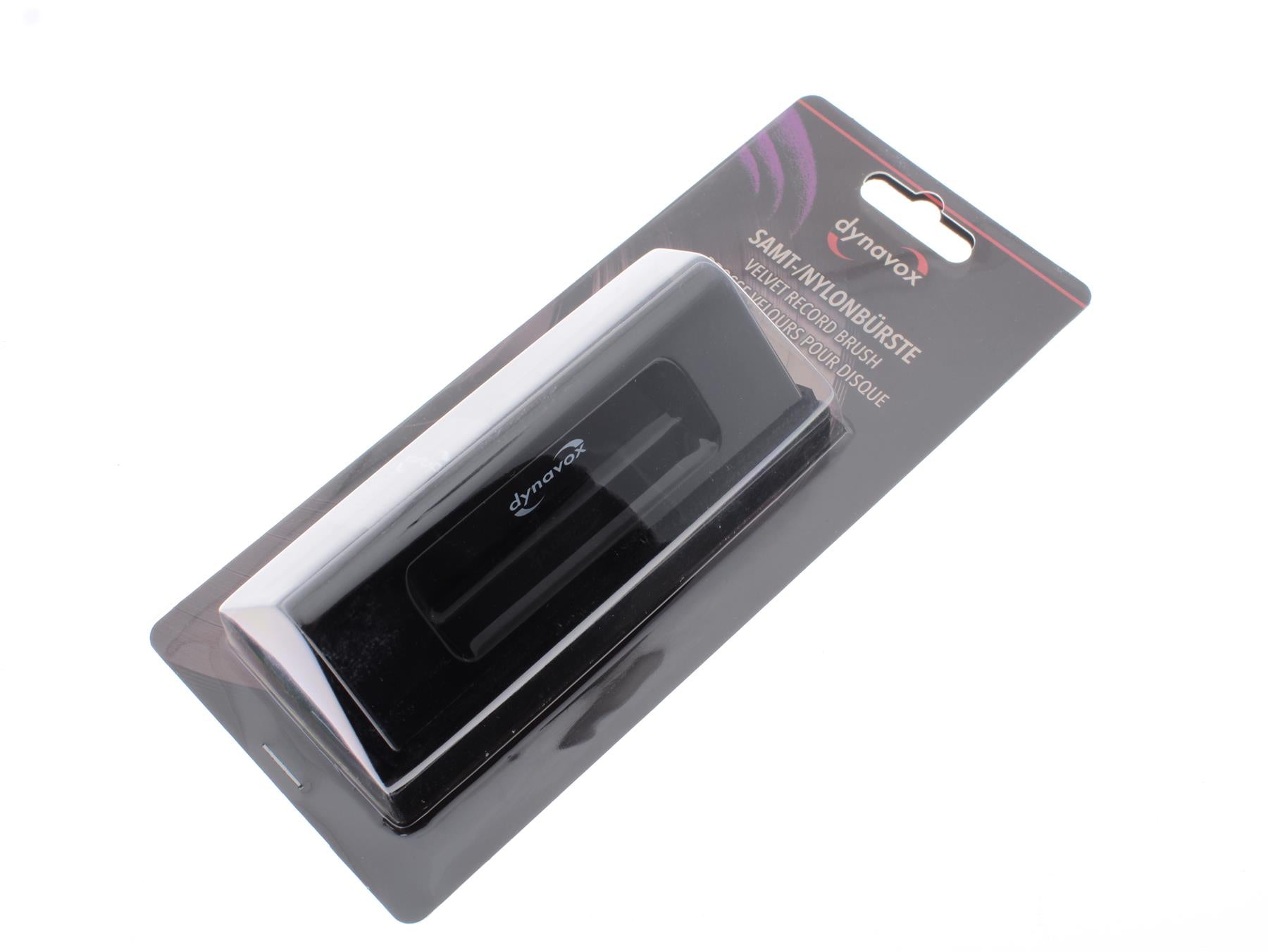 Dynavox Velvet Cleaning Pad with Nylon Brush for Vinyl Records and Stylus [Black]