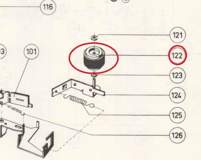 Philips N4306 Pinch Roller for Reel to Reel