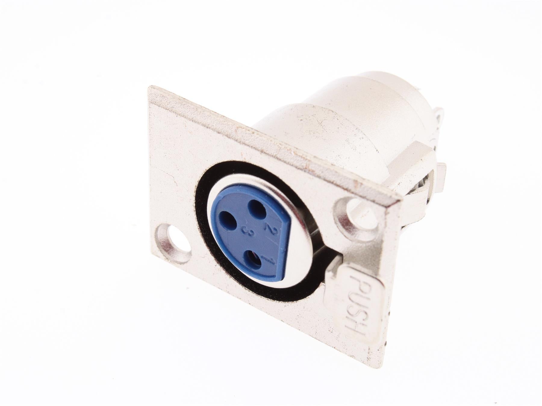 XLR 3-Pin Female Metal Connector for PCB Mount