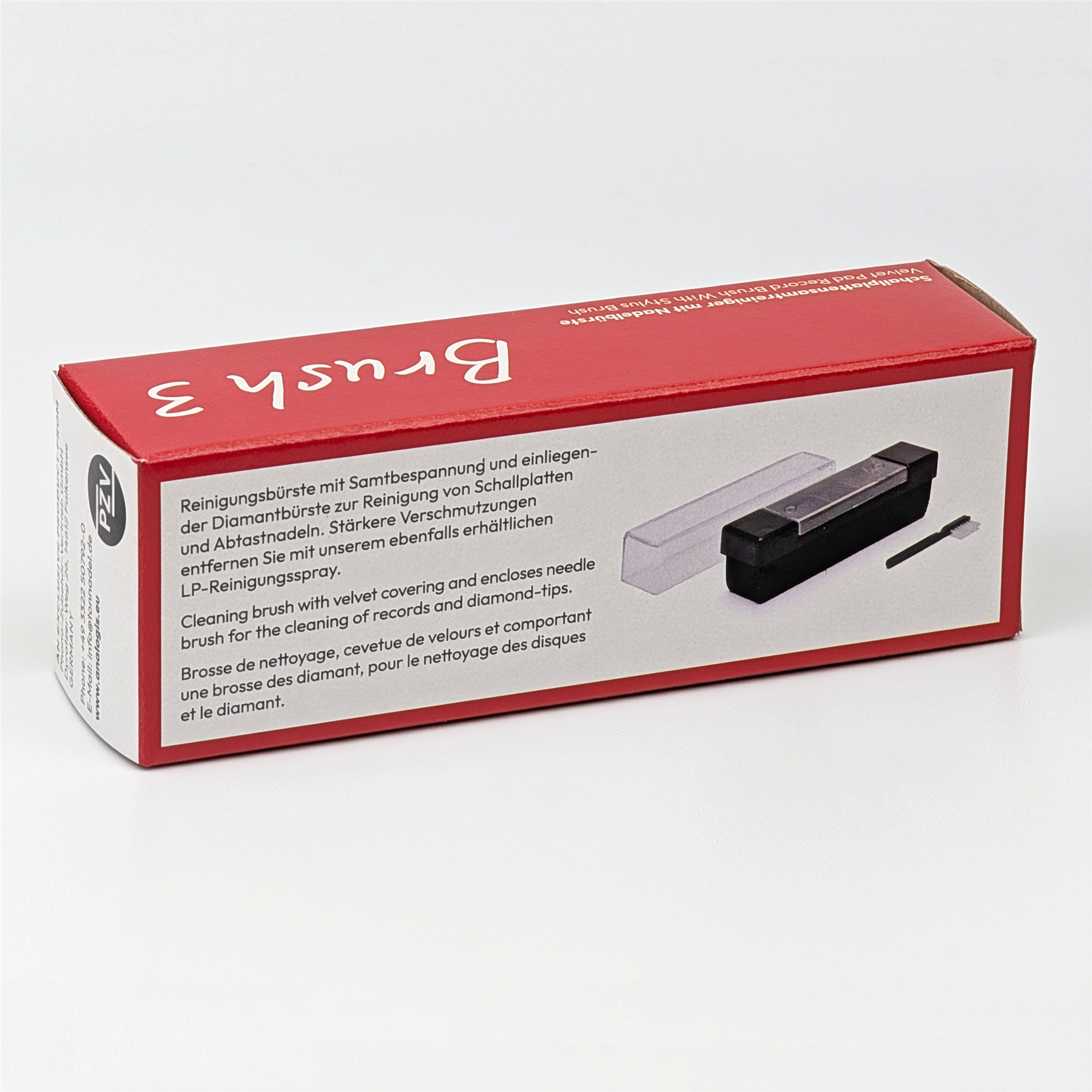 Analogis Brush 3 Velvet Record Cleaning Brush with Stylus Brush