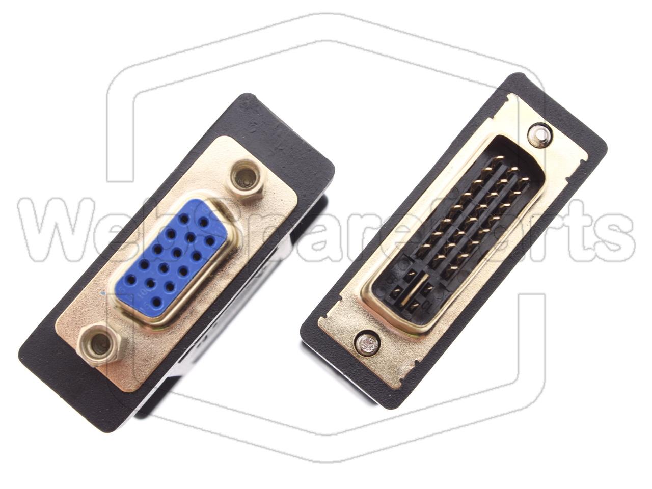 DVI-I [24+5] Male to VGA Female Adapter