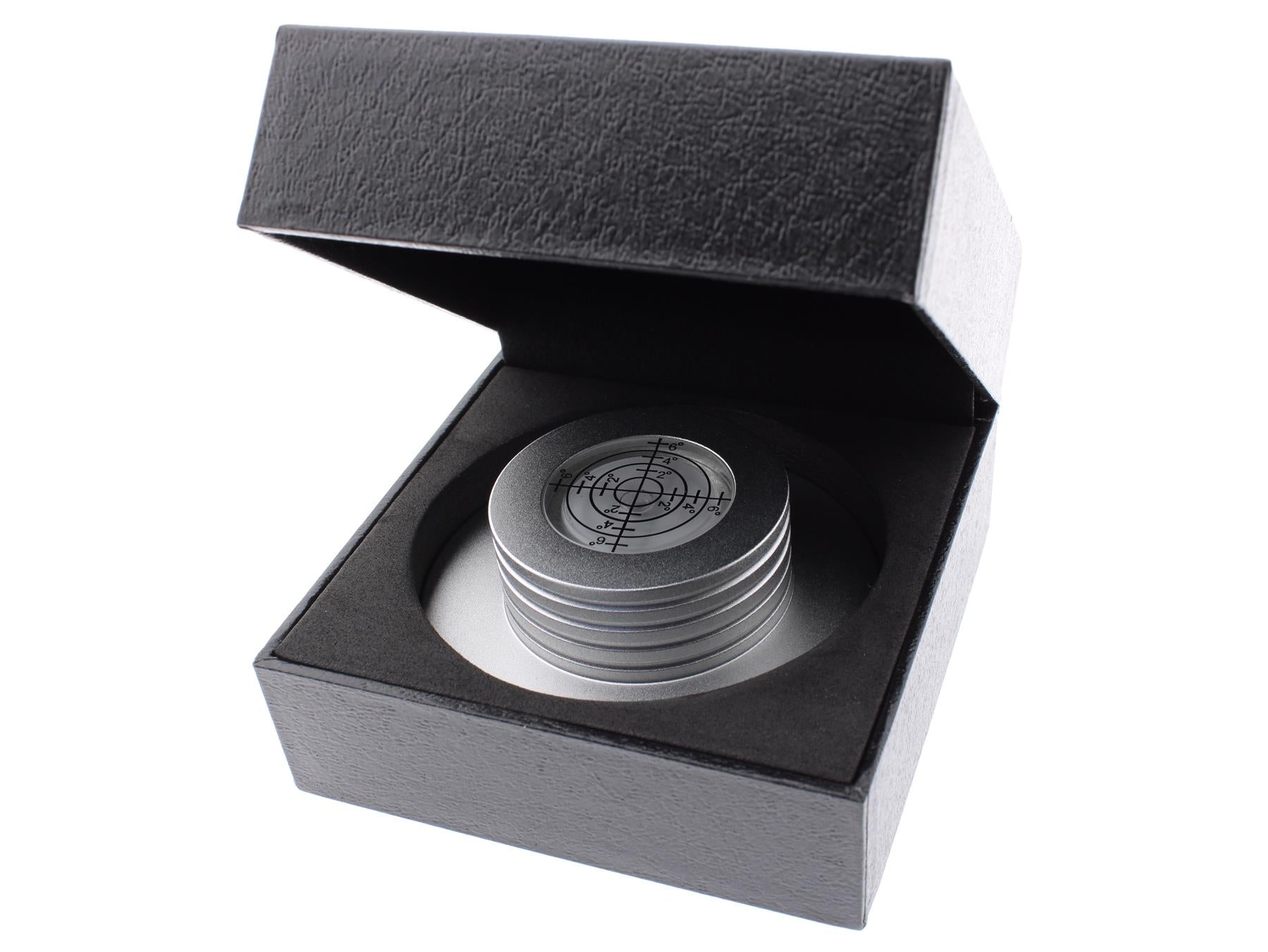 Dynavox PST300 Turntable Record Stabilizer with Bubble Level – 300 g [Silver]