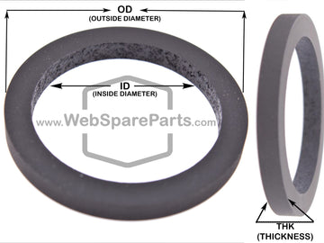 26.5 x 21.0 x 4.0mm; Idler Tire OD = 26.4 mm ID = 21.0 mm THK = 3.7 mm
