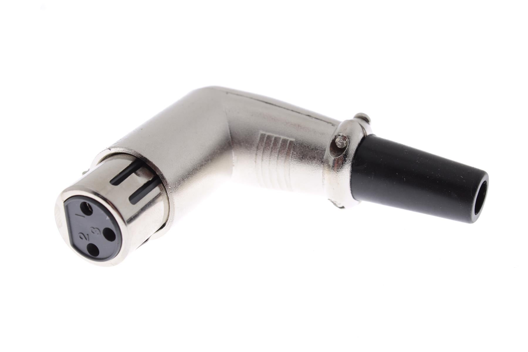 3-Pin XLR Female Right Angle Connector
