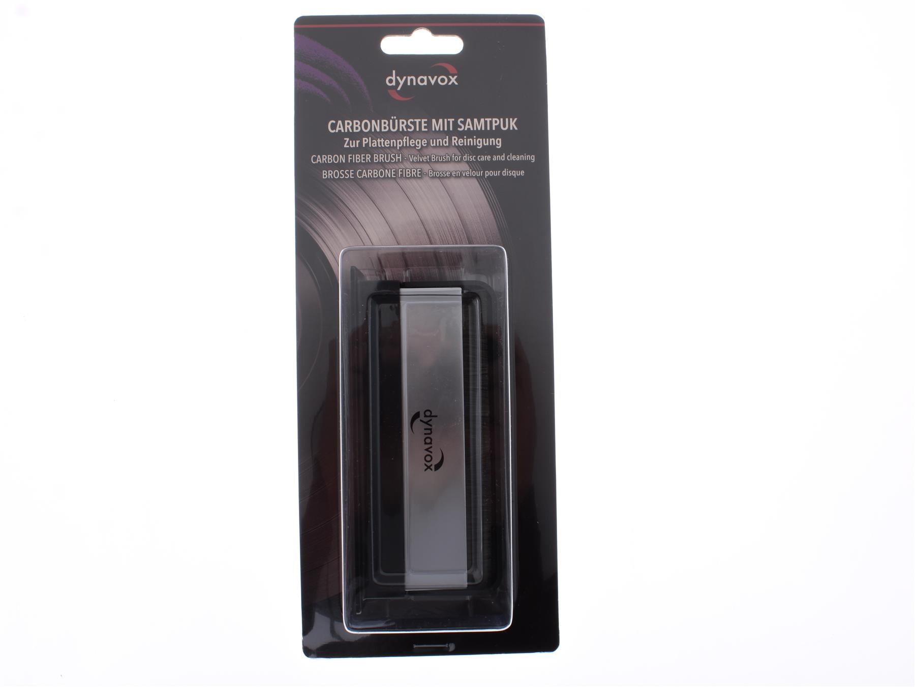 Dynavox 2-in-1 Record Care Cleaning Set – Carbon Anti-Static Brush & Velvet Pad