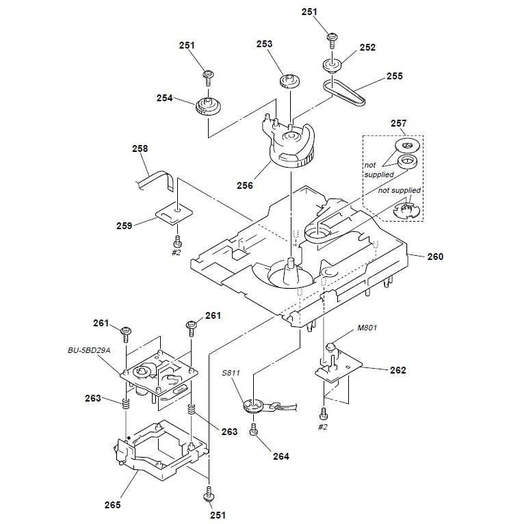 Replacement SCREW (+PTPWH M2.6X6), FLOATING  Pos.(261) for Sony HCD-R700 CD Player Mechanism