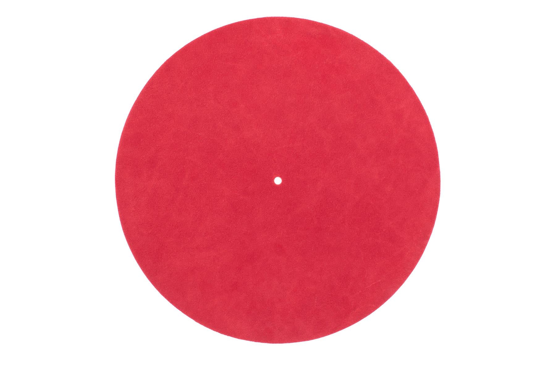 Analogis Mat Six Red Suede Turntable Mat – Anti-Static Vibration Damping