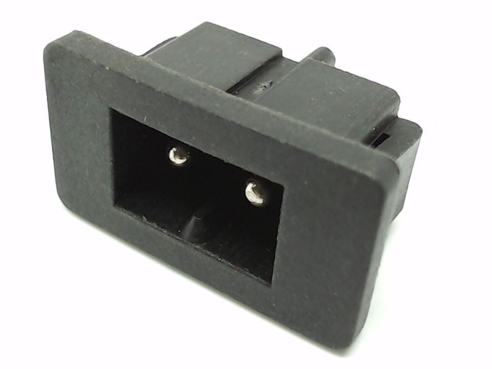 IEC C8 Polarized Male Panel Mount Connector 230VAC 3A