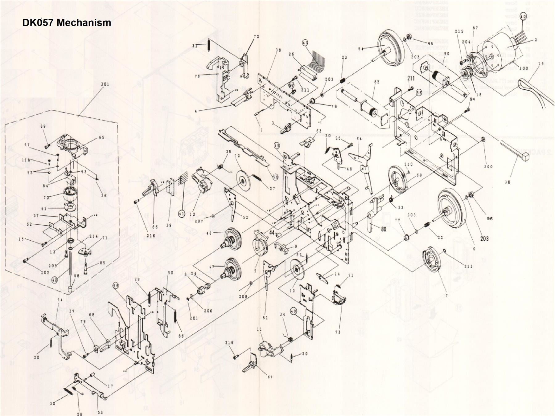 Mechanism Cassette Fr Lever Assembly for Pioneer XD-Z62M (Position 49)
