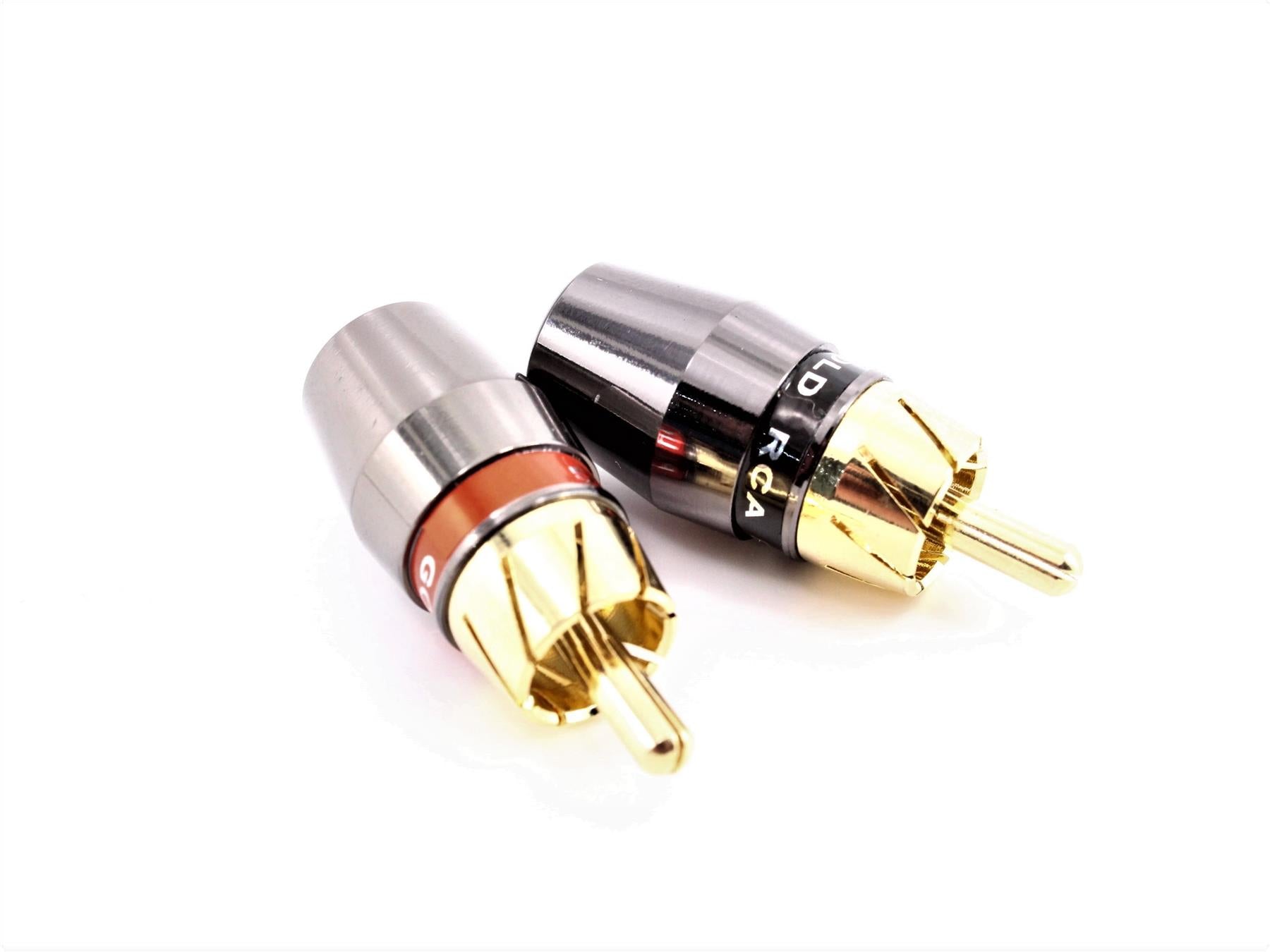 RCA Male Metal Plug HQ [Pack of 2]