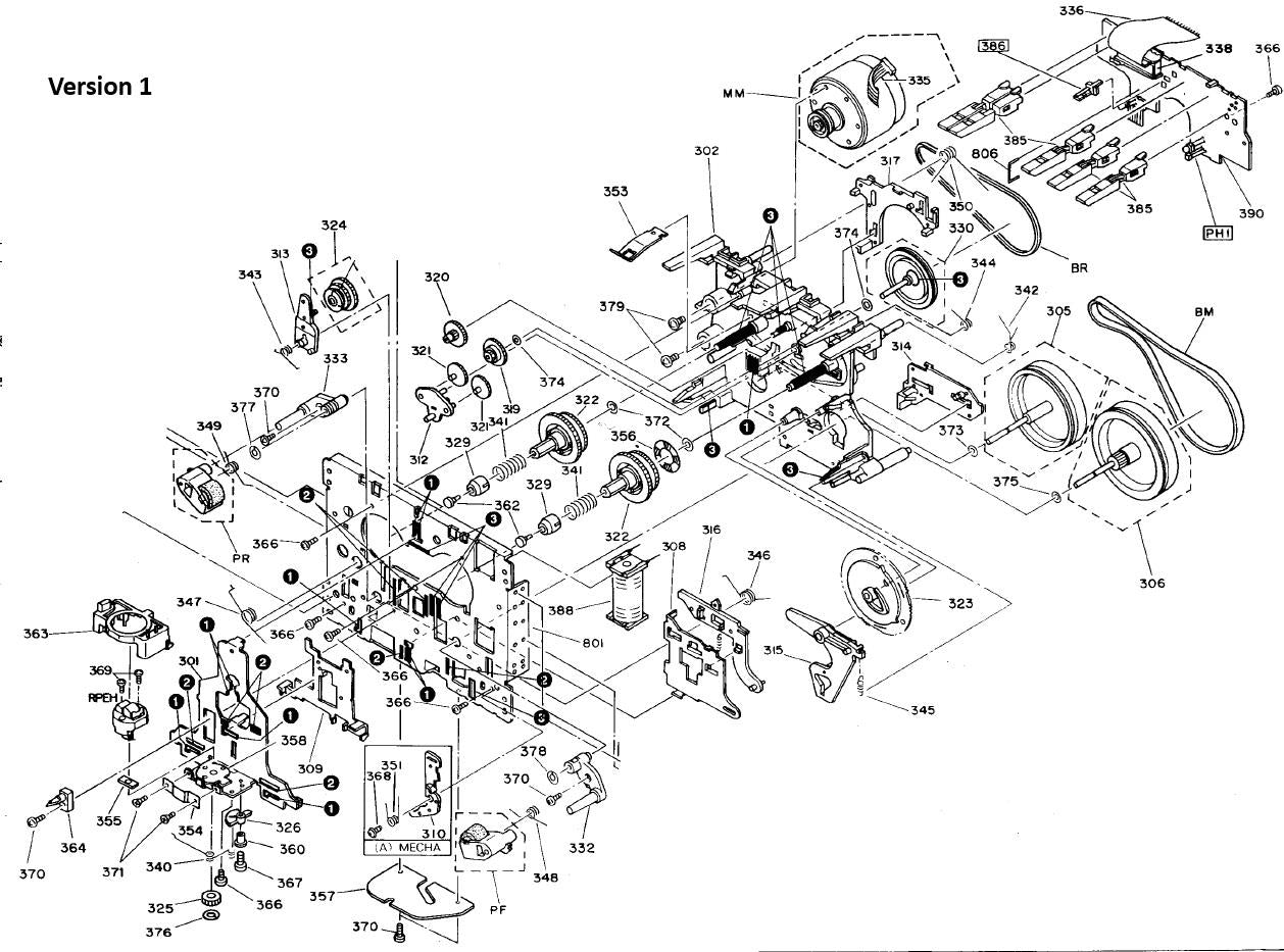 Belt Kit for Double Cassette Deck Kenwood KX-W6040 US