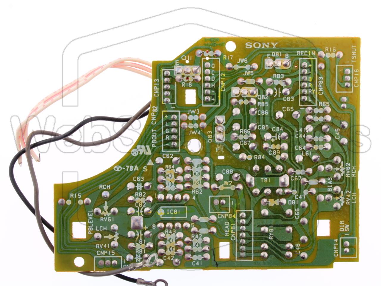 Sony TCM-170RB1 Cassette Deck PCB Assembly Replacement Part (1-624-146-17)