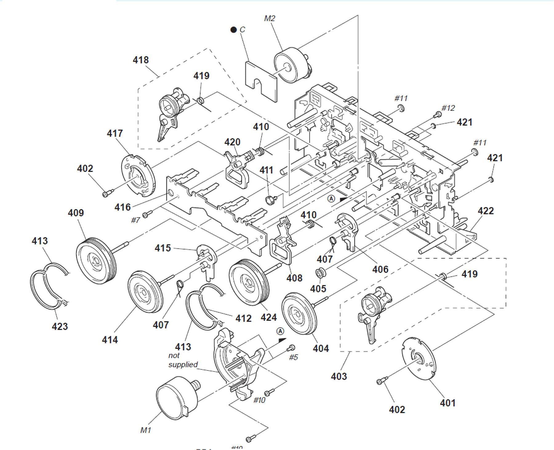 Sony 3-914-111-01 SPRING (FR), TORSION Pos.(419)