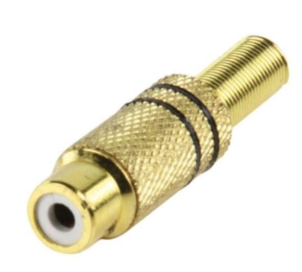 RCA Female Plug [Metallic Gold]