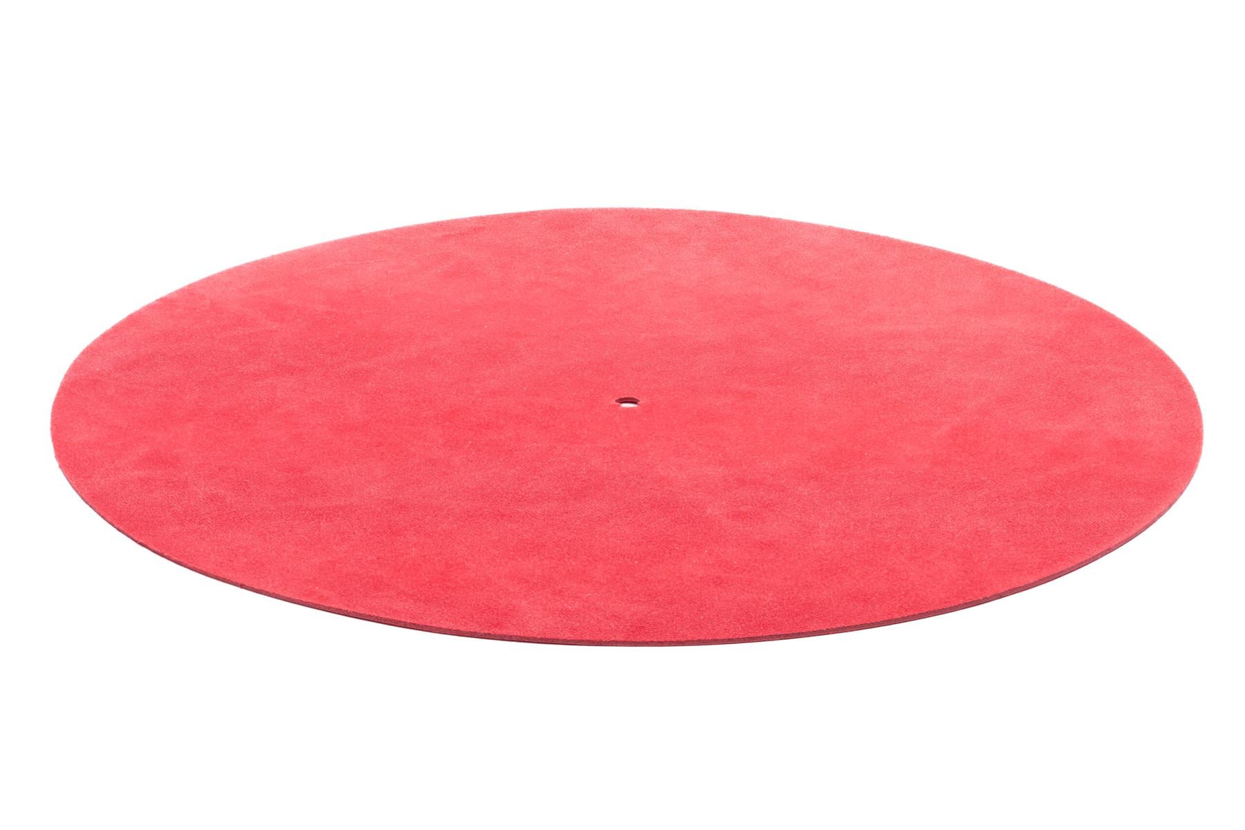 Analogis Mat Six Red Suede Turntable Mat – Anti-Static Vibration Damping
